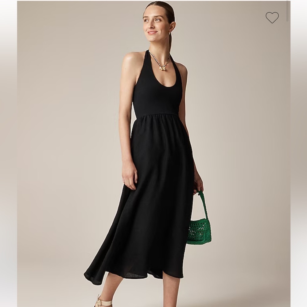 J Crew Black Halter mixy dress